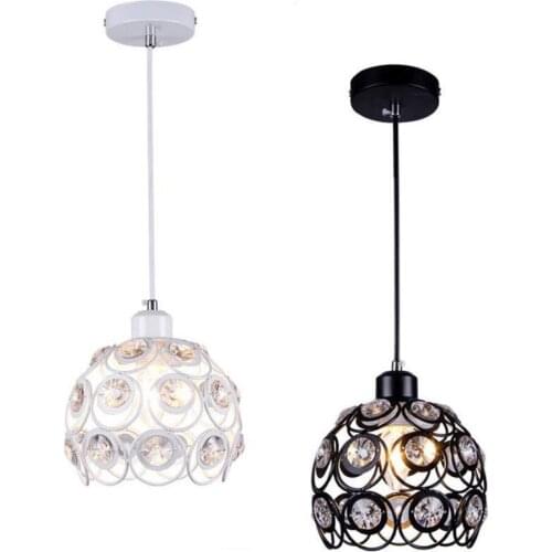 Fashion K9 crystal Pendant Lights white/black led lamps living room lamp led Pendant lamps led E27 lustre light Pendant lamp Z3