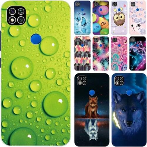 Soft Phone Case for Xiaomi Redmi 9C / Redmi 9C NFCCases Panda Funda Colorful Flower Silicone TPU Back Cover Shell