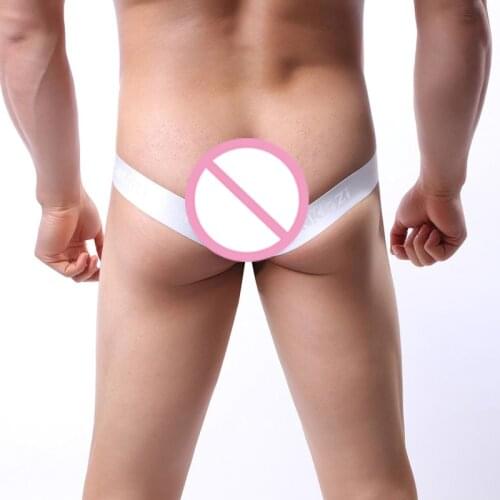 G String Men Sexy Thongs Jockstrap Mens Underwear cuecas hombre Tanga Open Butt Briefs Mens G-string Smooth Panties Underpants