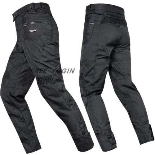 FREEYOGIN autumn and winter motorcycle riding pants mens cycling racing pants windproof warm Slim cool black