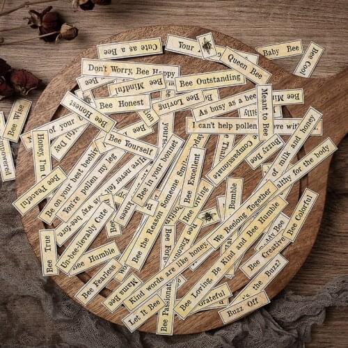 Panalisacraft Junk journal Gorgeous vintage sentiment stickers paper for Scrapbooking Happy Planner/Card Making/ Journal Project