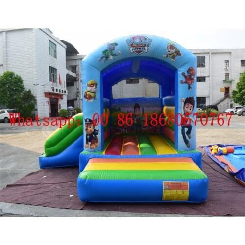 Patrol police inflatable slide trampoline combination for sale