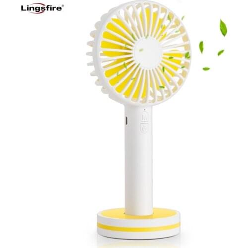 Portable Handheld Fan Small Personal USB Rechargeable Desk Fan with Gust Mode and Magnetic Mirror Base for Office Outdoor