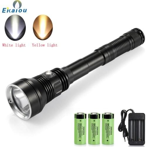 New XHP70.2 profession Diving Flashlight Waterproof IP68 Underwater 100M Dive torch powerful Light 18650 26650 LED Torch