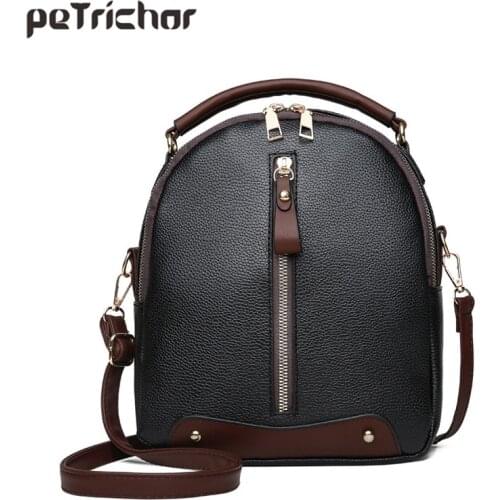 Petrichor Vintage Mini Women Backpack Multifunctional Shoulder Bag For Teenage Girls Female Small Crossbody Bag Leather Mochila