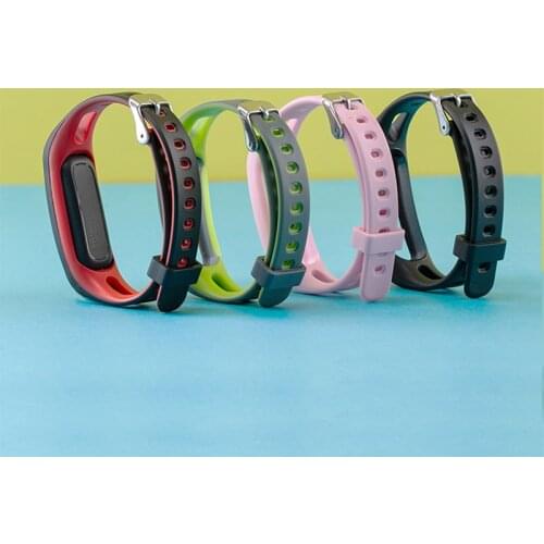 Silicone Bracelet for HONOR Band 5 sport /HONOR Band 4 Running For HUAWEI Band 3e 4e Replacement Two-tone wristband Sports bands