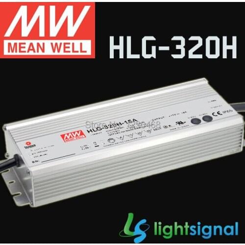 MeanWell LED driver HLG-320H with 320W IP65 / IP67 Waterproof PFC optional dimming LED driver