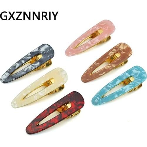 Acrylic Hair Clips for Women Barrettes Girls Accessories Hollow Water Drop Barrette Hairclip Hairpins Korean Style Headwear