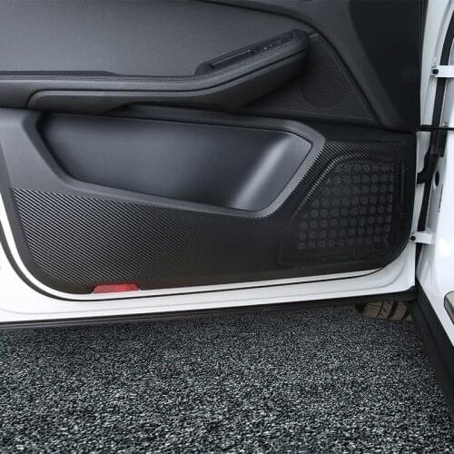 Car Styling Door Anti-Kick Protection Film Decoration For Porsche Macan 2014-2017 Scratch Carbon Fiber Protective Sticker