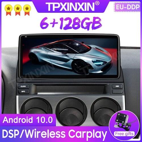 10.25'' Android For Mazda 6 2004-2015 Car Multimedia Player 6+128G Radio GPS Navigation Stereo CarPlay WiFi 4G LTE Touch Screen