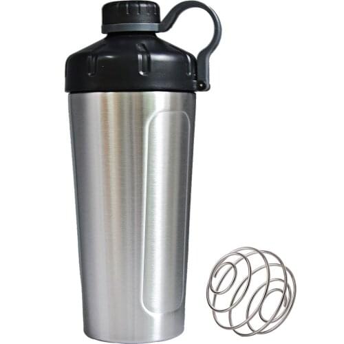 1000ML Big Volume Portable Stainless Steel Shaker With Shake Ball GYM Nutrition Protein Powder Water Bottles