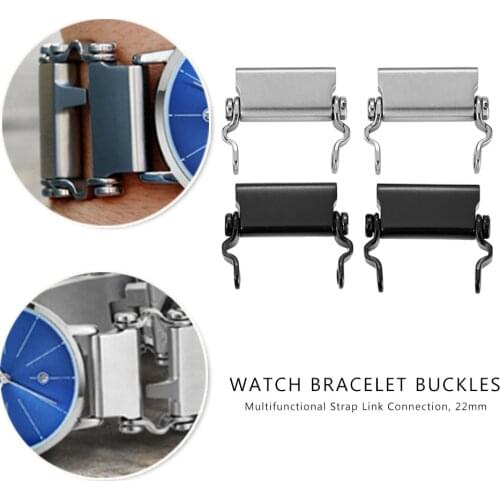 2x Watch Bracelet Buckles Strap Multifunctional Link Connection Buckle 22mm Bolt Install watch-specific connection buckle
