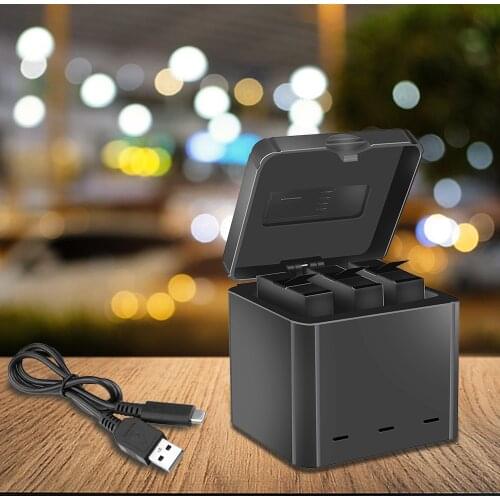 3-Way Battery Charger Dock Charging Box Type-C Interface for Insta 360 One X Sports Panoramic Camera