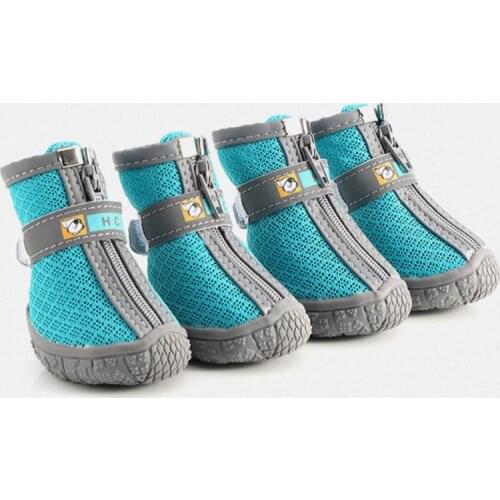 4pcs/set Dog Shoes Pet Socks Winter Dog Boots Footwear Breathable Anti Skid Pet Shoes for Husky Medium Large dogs