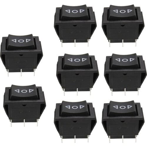 8 Piece ON / OFF Toggle Switch, Mini Boat Switch SPST Push Button Rocker For Car Boat Home Appliances, Black