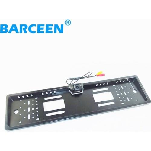 Black plastic shell Wire EU Car License Plate Frame camera auto car reserve parking camera bring higest night vision