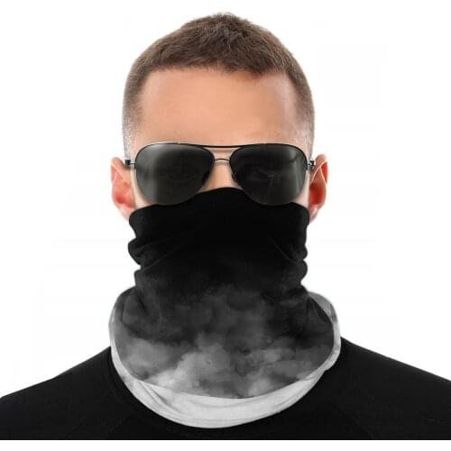 White And Black Minimal Scarves Neck Face Mask Men Women Halloween Tube Mask Neck Bandanas Windproof Headband Outdoor Hiking
