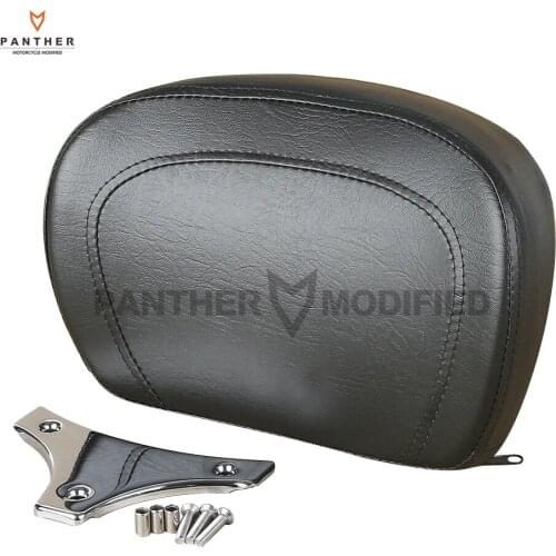Black Motorcycle Sissy Bar Backrest Pad Bracket case for Harley Touring Road King Electra Glide 1997-2017