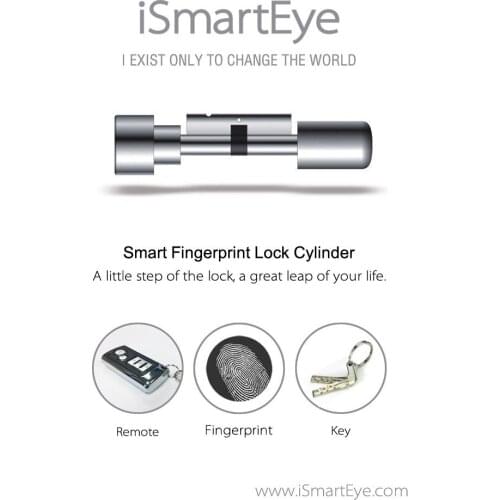 European Newest Design Remote digital Fingerprint door Lock Cylinder Door Open L3 Fingerprint 70mm 90mm Free shipping