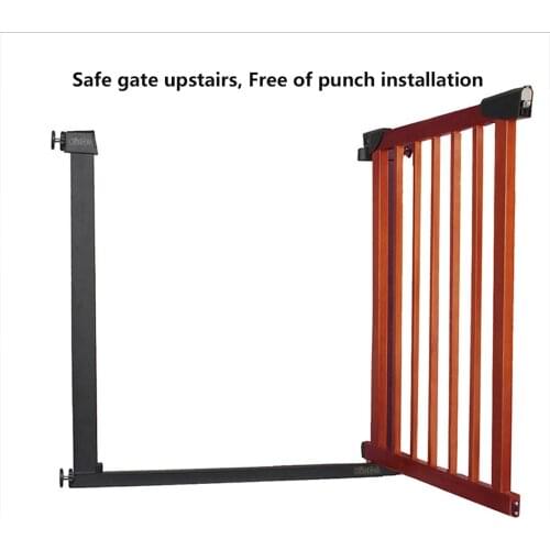 Solid wood child gate fence baby gate barrier stair safety gate pet 75-84 cm 3 colors fast shipping Wooden fence