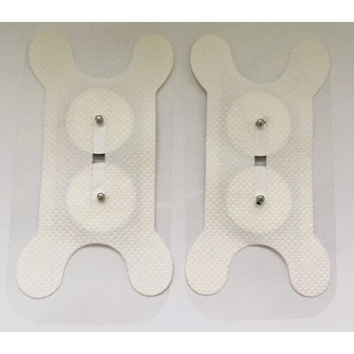 DHL Free shipping 2000pcs white Throat electrode TENS unit electrode pads with 2.5mm snap for swallow throat physiotherapy