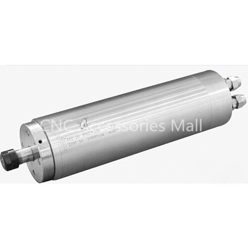 1.2kw 24000rpm water cooled spindle motor ER11 collet D62mm L210mm AC220V 400HZ with 4 bearings for cnc engraving machine