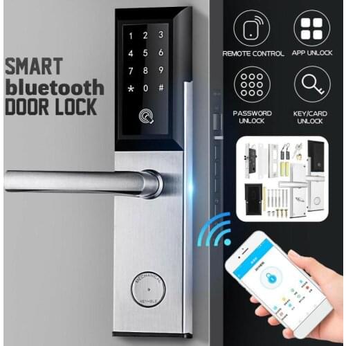 Electronic Security Smart Bluetooth App Door Lock Mobile Phone Remote Control Open Door Apartment Induction Indoor Hotel Lock