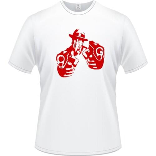 Cotton T shirt Danger Gunmen Men Classical Comfortable Summer T-shirt Short Sleeve Fashion Fitness Basic Undershirt