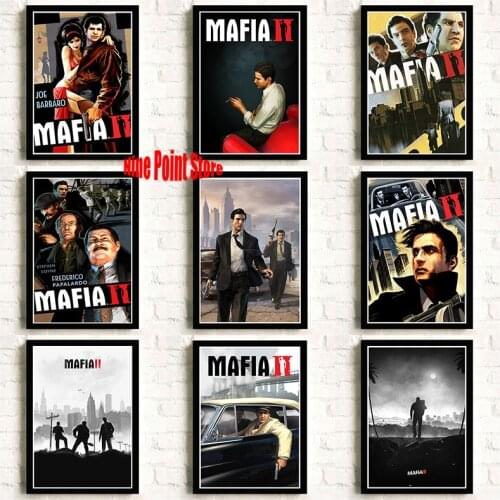 Mafia 2 3 Game Hot Artistic Coated paper Poster Game Class Home Decor Wallpaper 42*30cm