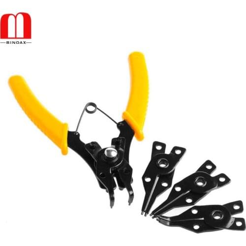 BINOAX 4-in-1 Multifunctional Snap Ring Pliers Interchangable Multi Tools Retaining Clip Circlip Combination