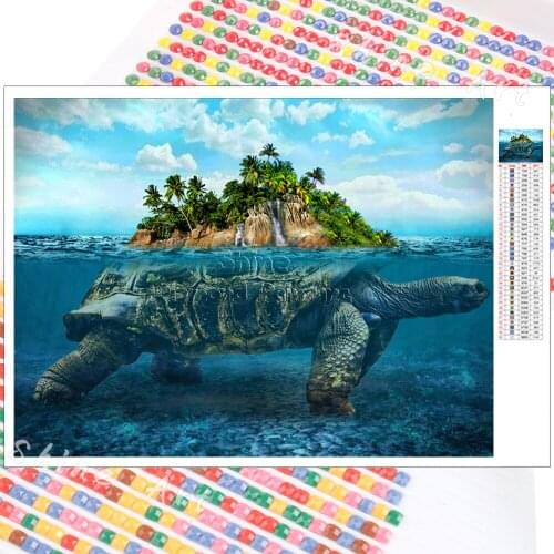 Diamond Painting Kit Animal Turtle Giant Beast Cartoon 5D DIY Mosaic Embroidery Full Square Round Christmas Gift Home Decoration