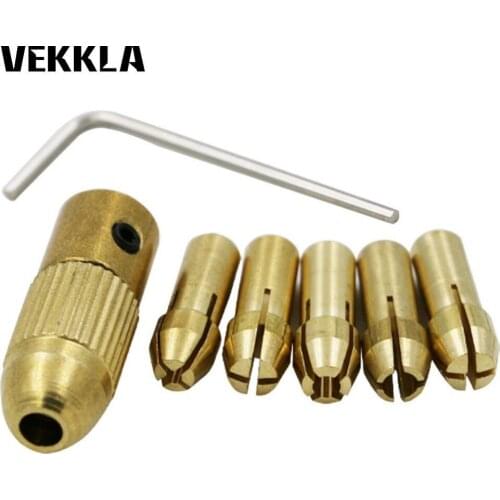 Drill Collet Set Micro Twist Miniature Hand / Electric Drill Chuck Fit For Wood Board Presspaper ABS Tools 0.5mm-3.17mm Brass