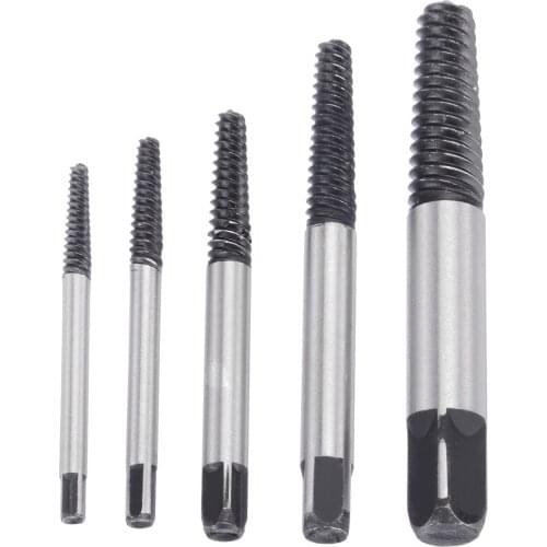 5pcs Screw Extractor Drill Bits Damaged Screw Extractor Guide Set Broken Easy Out Bolt Stud Stripped Screw Remover Tool