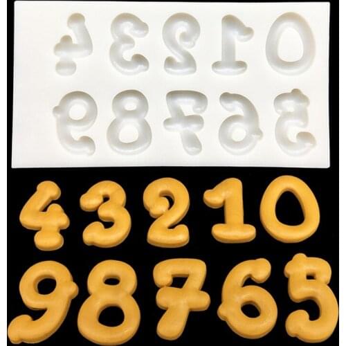 Number Silicone Sugarcraft Mold Cupcake Chocolate Baking Mold Fondant Cake Decorating Tools