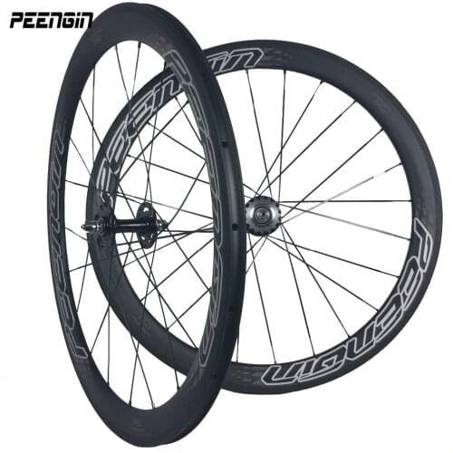 ODM carbon tubular/clincher wheelset fixed gear wheels 23/25mm wide 50mm depth option novatec A165/T01 flipflop single speed hub