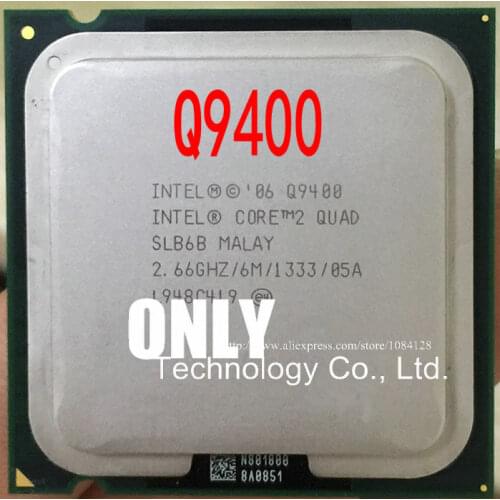 Free shipping Core 2 Quad Q9400 CPU Processor (2.66Ghz/ 6M /1333GHz) Socket 775 Desktop CPU