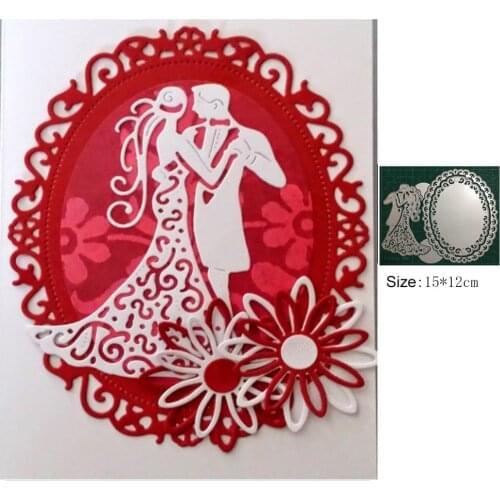 Wedding Couple Metal Cutting Die Stencil Template for DIY Embossing Paper Photo Album Card Making Scrapbooking Dies Cut