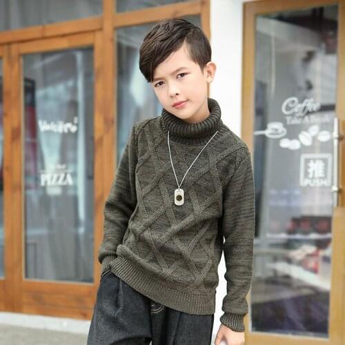 INS hot Boys sweater 3-11 years spring and autumn knitting outwear childrens clothing Diamond stitching bottoming shirt
