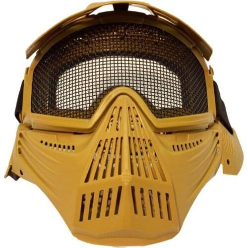 Tactical Airsoft Pro Helmet with Safety Metal Mesh Goggles Protection