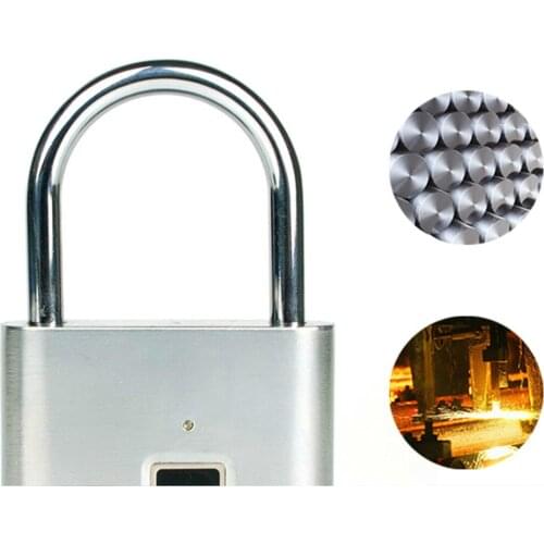 USB Rechargeable Smart Keyless Electronic Fingerprint Lock Home Anti-theft Safety Security Padlock Door Luggage Case Lock