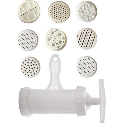 Noodle Maker Household Plastic Noodle Pressing Machine E-Shaped Hand-Operated Pasta Maker With 7 Pressing Moulds