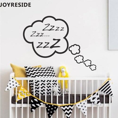 JOYRESIDE Snoozing Clouds Wall Stickers Vinyl Kids Baby Room Wall Decals Cute Decoration Clouds Sleep Snoozing Wall Decor WM058