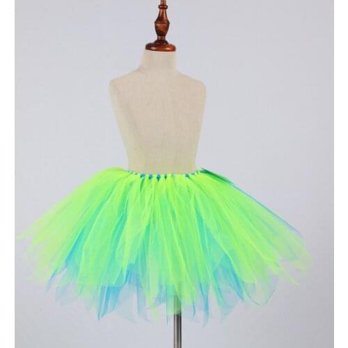 Green/Blue Fluffy Tutu Skirt Baby First Birthday Party Tulle Skirt Newborn Baptism Clothes Cake Smash Party Costume 0-12Y