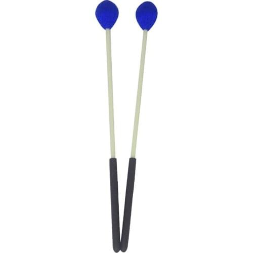 1 Pair of Hardwood rubber Head Marimba Stick Mallets Percussion Piano Instruments Part Glockenspiel Xylophone Mallets Accessory