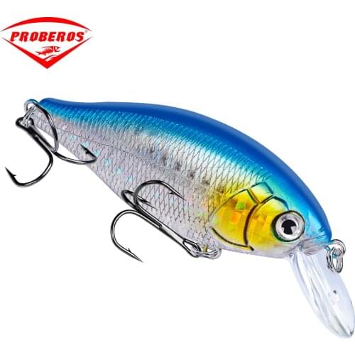 1 pc PROBEROS Crankbait 10 color Fishing Bait Hard Fishing Lure 0.47oz-13.2g/7.5cm-2.95" 6# Hooks Fishing Tackle 2018 Top Sale