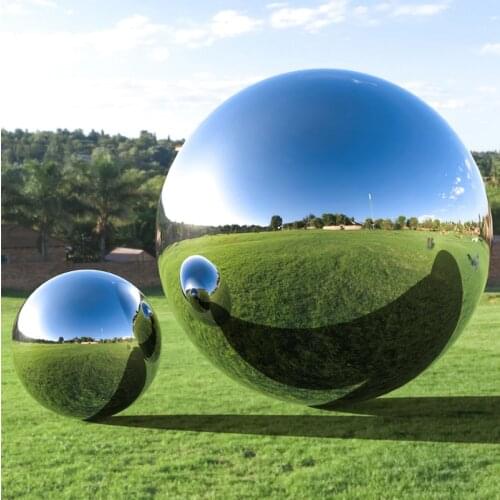 1 PCS 400MM Stainless Steel Hollow Ball Mirror Polished Shiny Sphere For Kinds of Ornament and Decoration