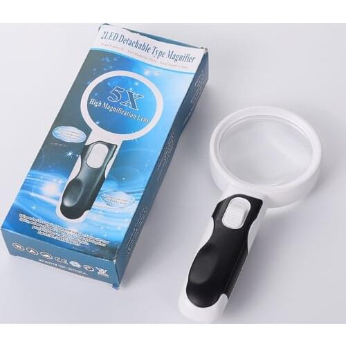 20 Times Optical Magnifying Glass with LED Lights Handheld Detachable Magnifying Glass Diamond Painting Tool