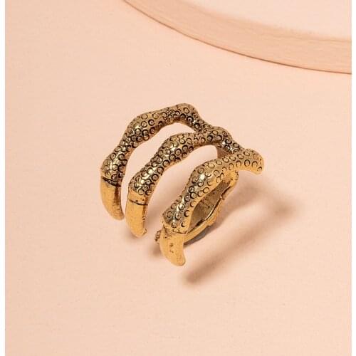 2021 Fashion Vintage Dragon Paw Ring for Women Men Electroplating Animal Finger Gold Color Jewelry Gift