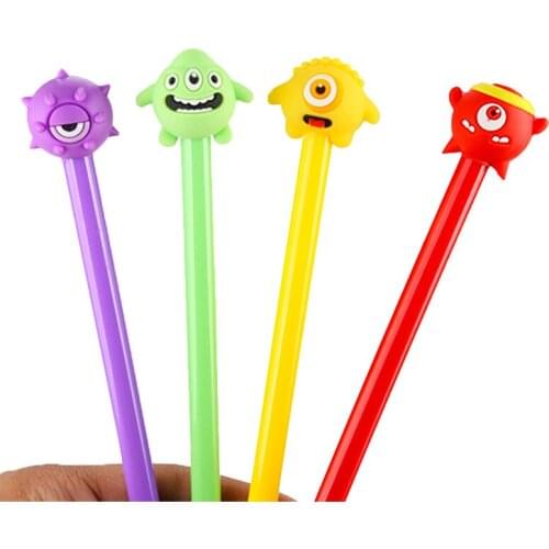 36 pcs/lot Cartoon Monster Gel Pens for writing Cute 0.5 mm Black Ink neutral Pen School Supplies Stationery kids gift