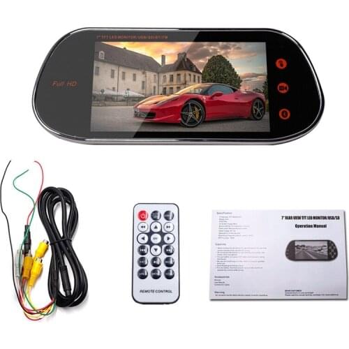7 Inch Rear View Mirror Monitor MP5 Support USB SD BT FM Transmission Starlight Night Vision Rear View Camera